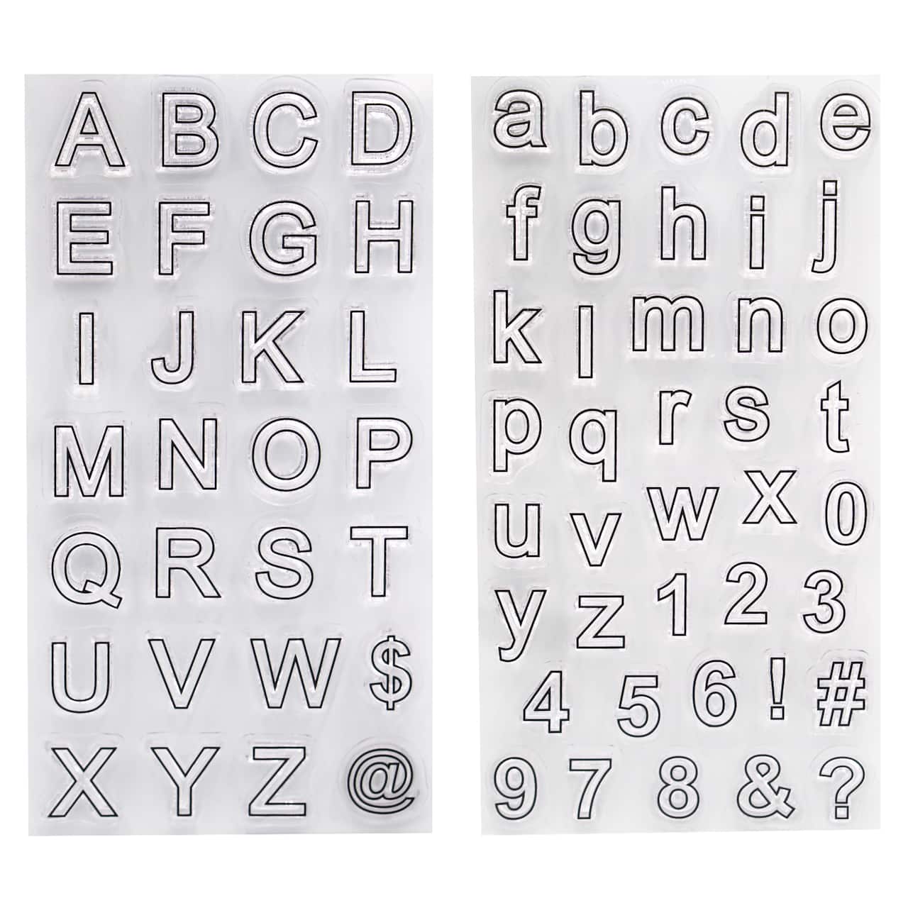 6 Pack: Block Letter Clear Stamps by Recollections™